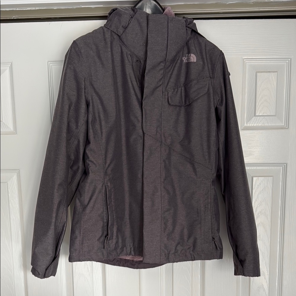 The North Face Charcoal Waterproof Hooded Shell & insert